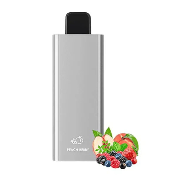 Одноразовая электронная сигарета HQD Slick на 6000 затяжек, вкус персика и ягод.