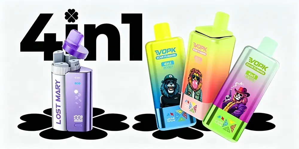 VOPK Four Flavors 80000 vs LOST MARY 4in1 Review