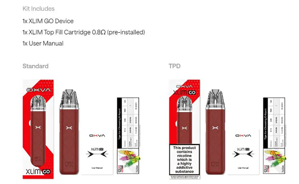  OXVA XLIM GO Pod System Refillable Vape Device for Retailers and Distributors 