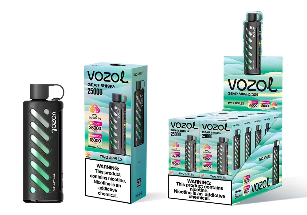  Vozol GEAR SHISHA 25000 Puffs Electronic Shisha with Authentic Hookah Sound Experience 