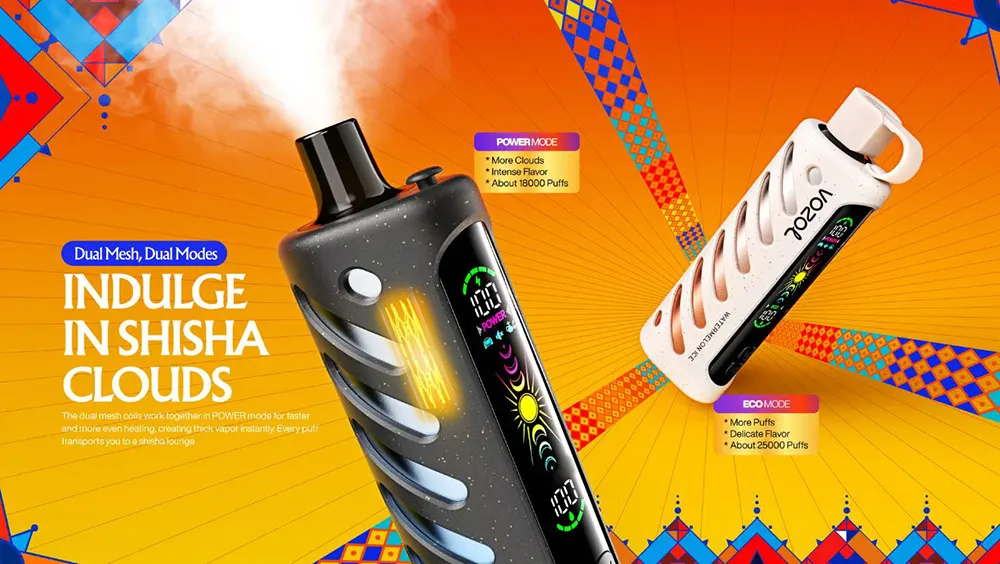  Vozol GEAR SHISHA 25000 Puffs Electronic Shisha with Authentic Hookah Sound Experience 