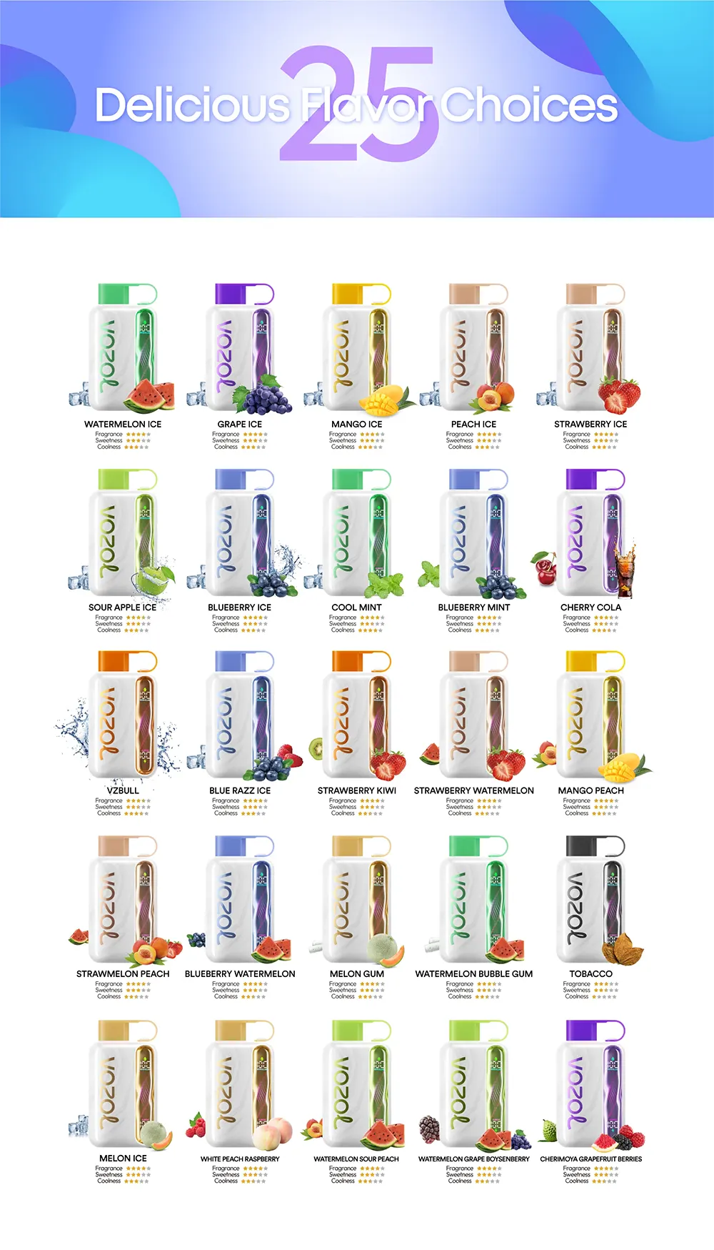    Vozol STAR 40000 Puffs Bulk Disposable Vape Supply for Retailers & Distributors  
