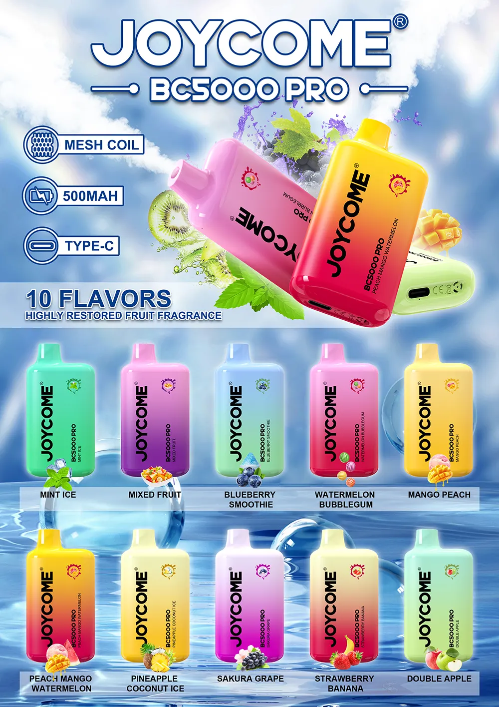    JOYCOME BC5000 PRO Disposable Vape | Wholesale Vape for Retailers 